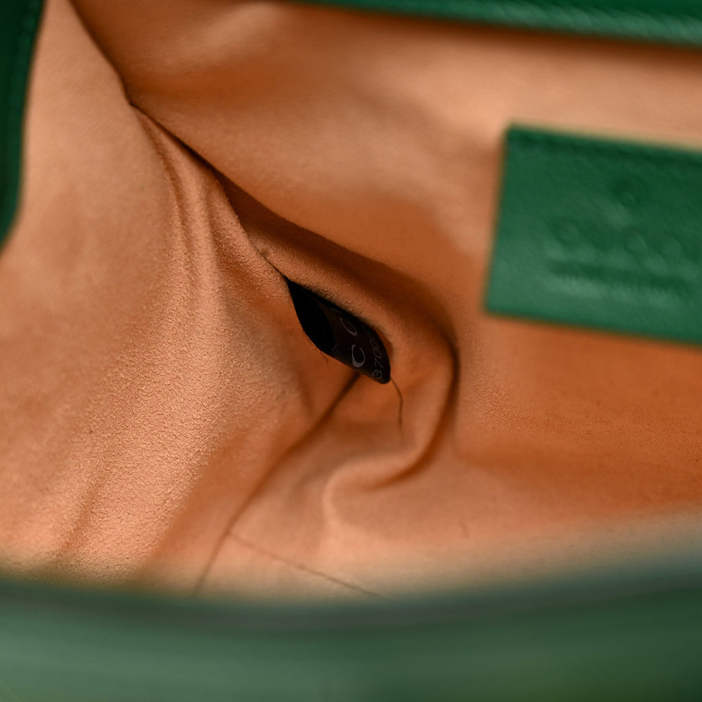 Wonka Grain Calfskin Mini Diana Tote Bag Green Yellow Fluo