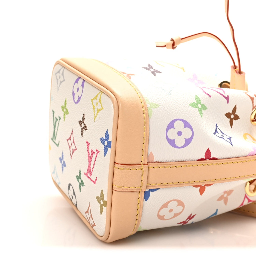 LV X TM Monogram Multicolor Nano Noe NV White