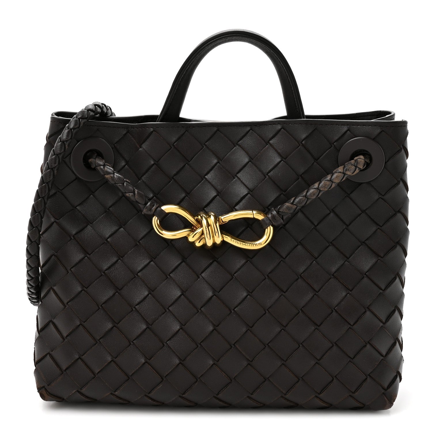 Nappa Intrecciato Small Andiamo Shoulder Bag Fondant