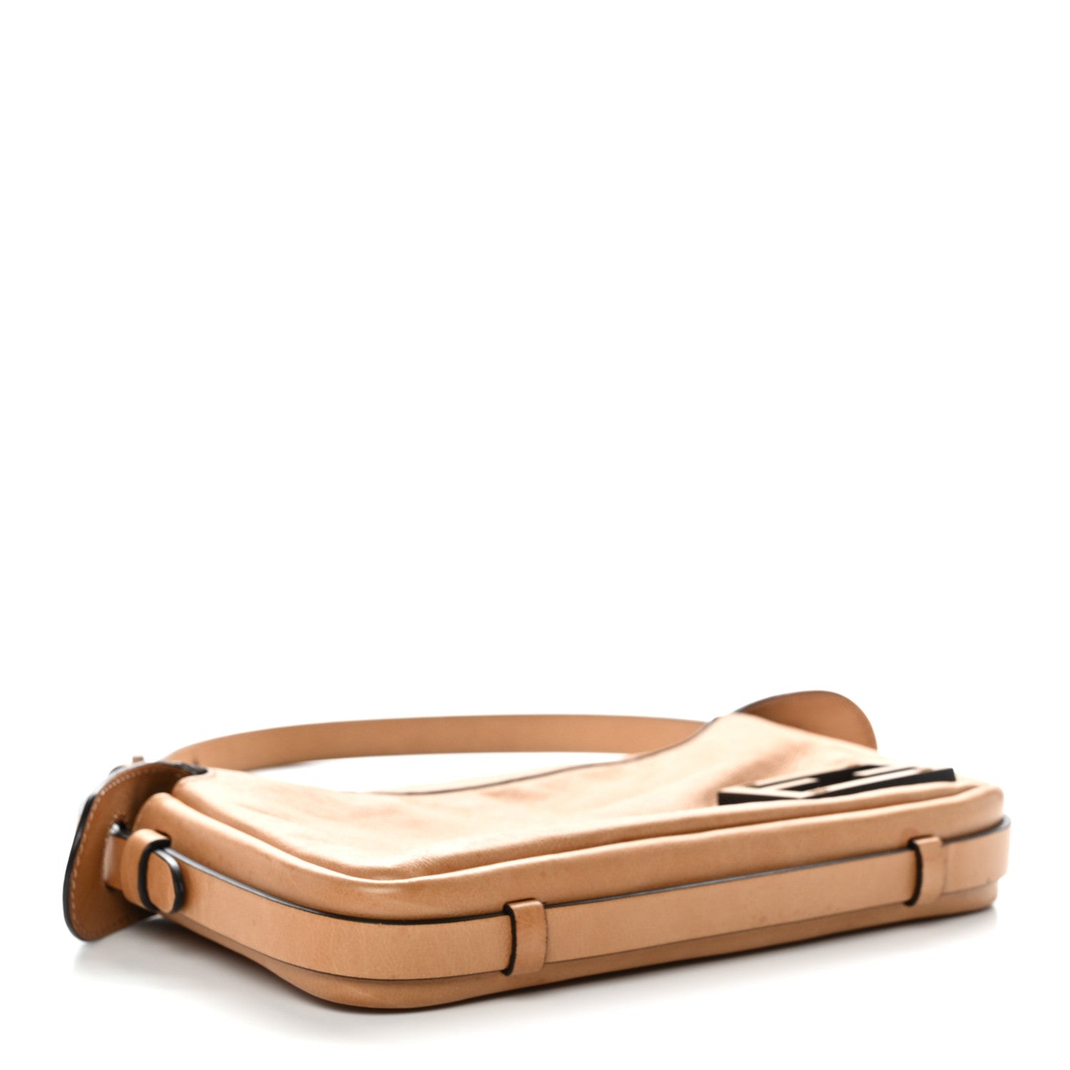 Vitello Mini Simply Fendi Shoulder Bag Miele Scuro