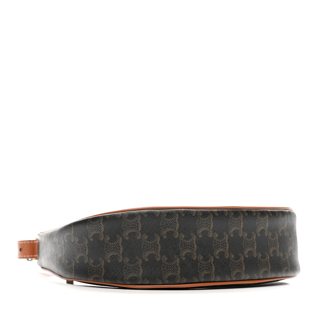 Triomphe Canvas Calfskin Ava Shoulder Bag Tan