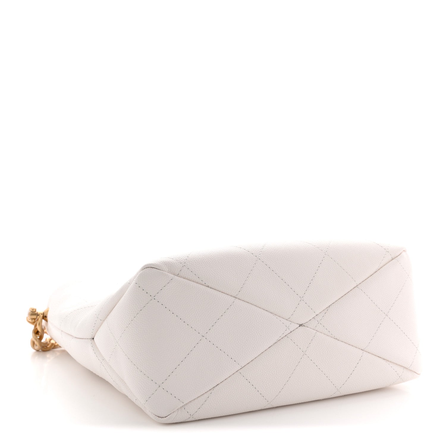 Caviar Quilted Hobo White