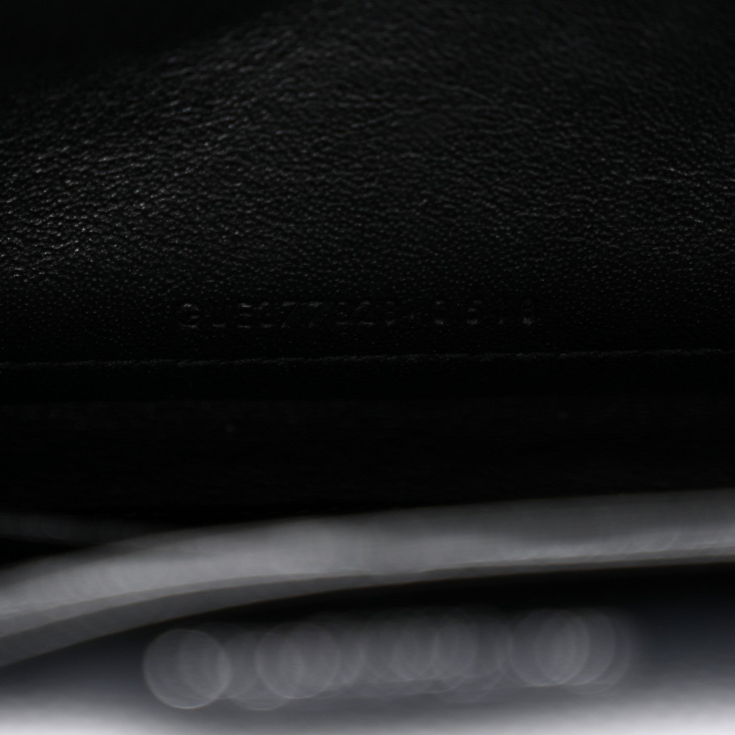 Grain De Poudre Matelasse Chevron Monogram Chain Wallet Black