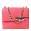 Tadelakt Mini Verrou Chaine Bag Rose Lipstick