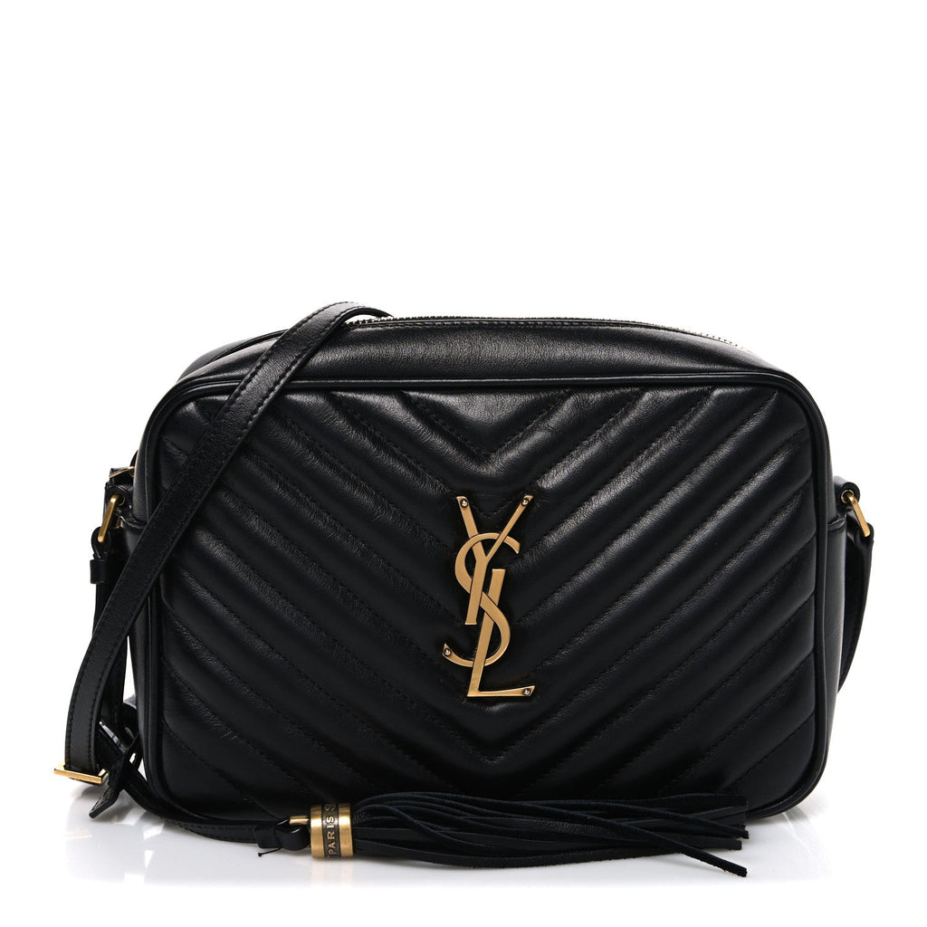 Calfskin Matelasse Monogram Lou Camera Bag Black