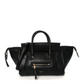 Supple Shiny Lambskin Little New Luggage Black