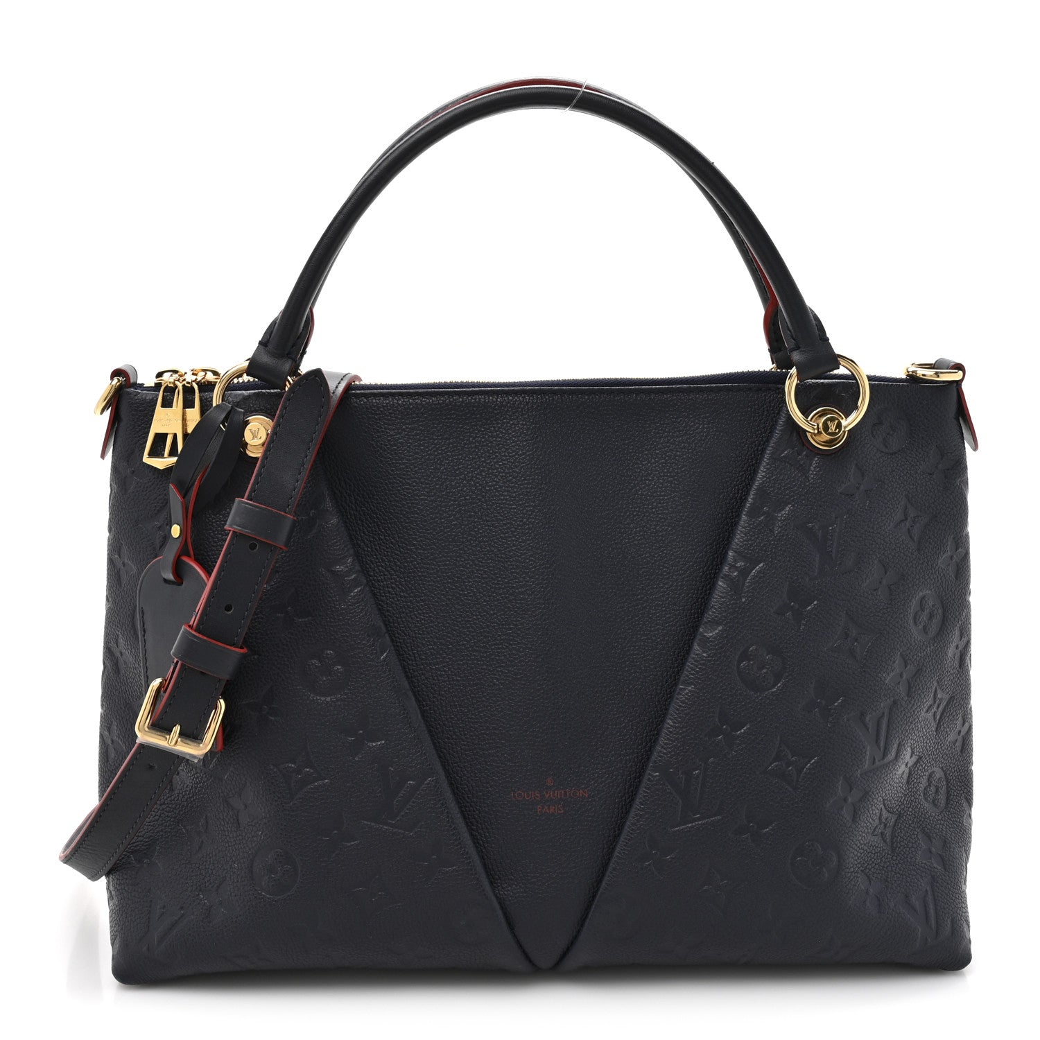 Empreinte V Tote MM Marine Rouge