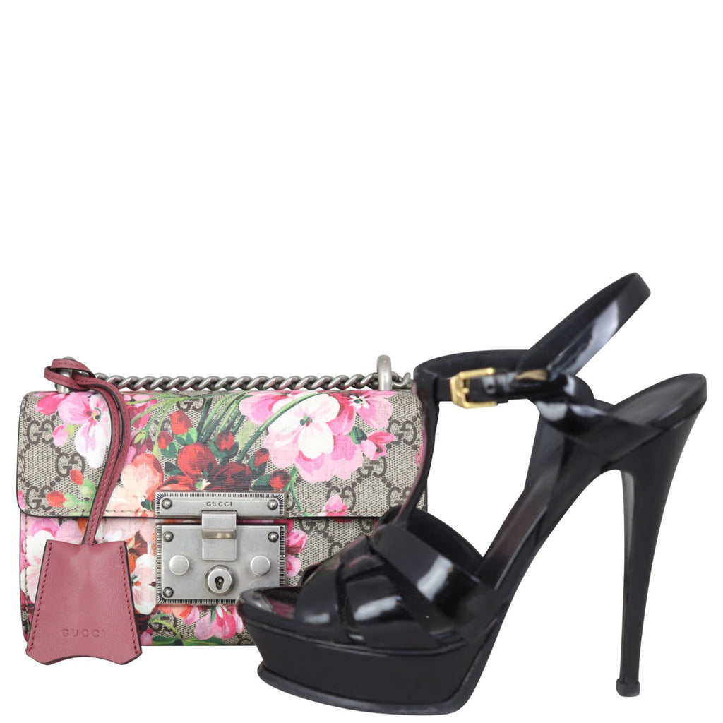 Gucci GG Supreme Blooms Padlock Small Shoulder Bag
