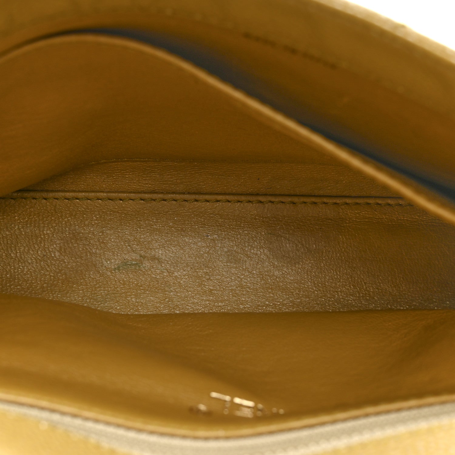 Metallic Caviar Quilted Medium Single Flap Beige