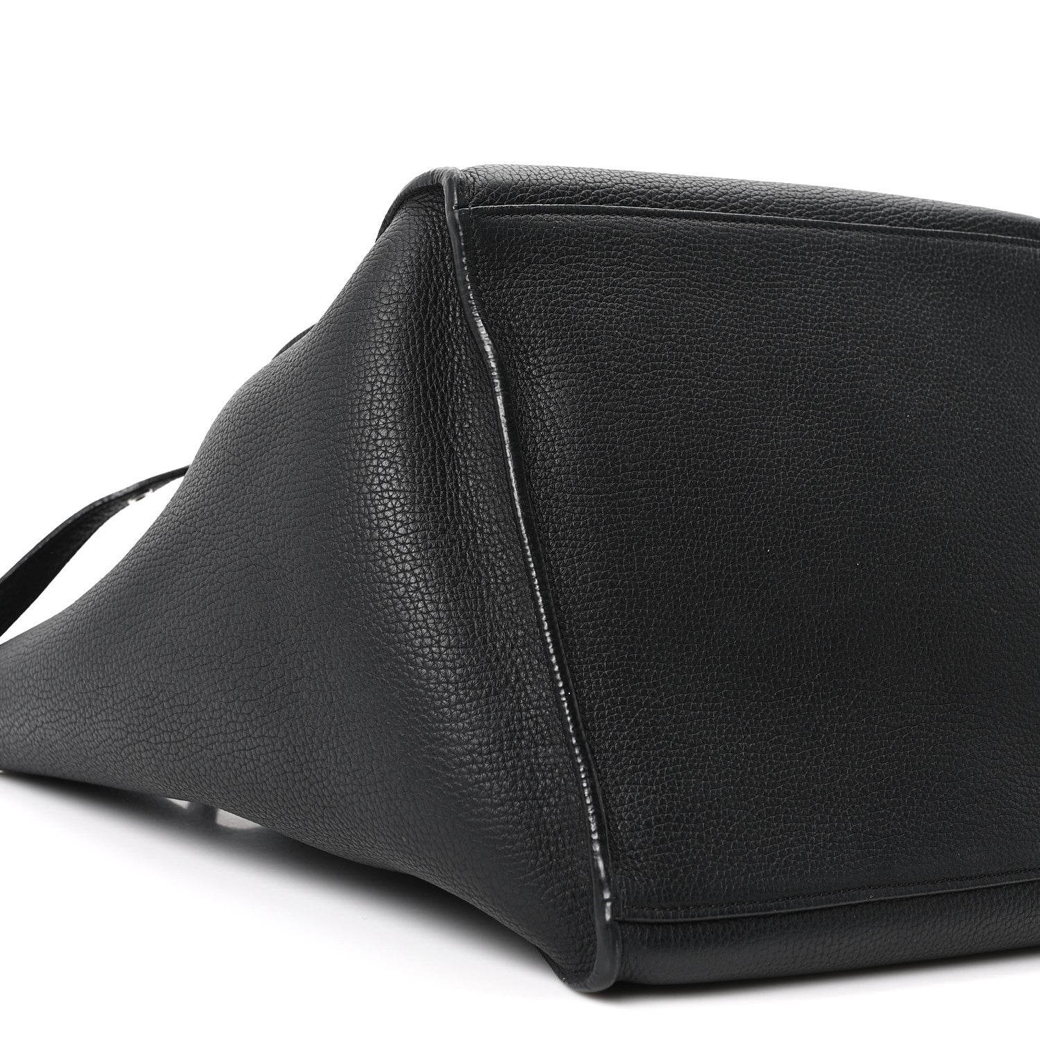 Supple Grained Calfskin Small Big Bag Black