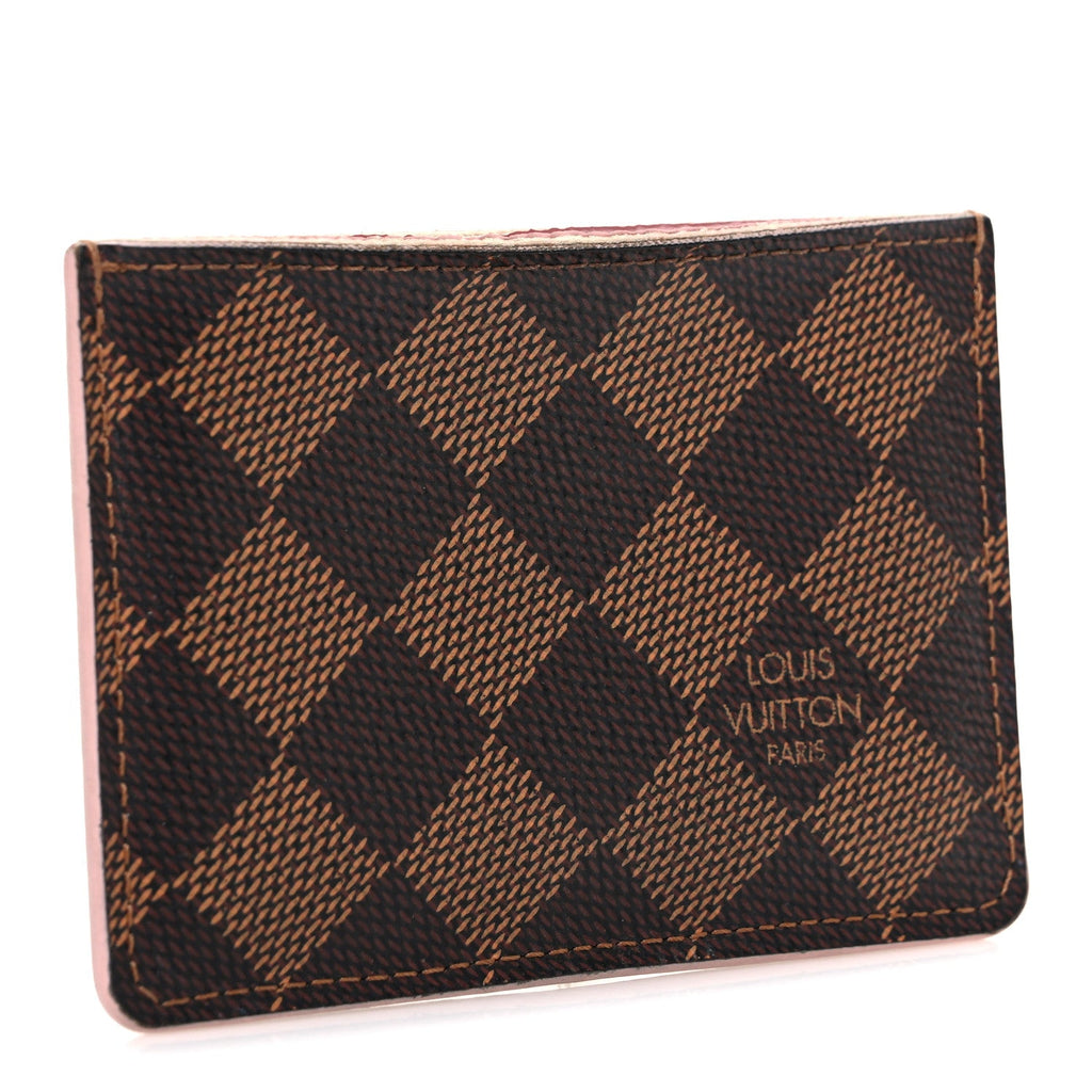 Damier Ebene Caissa  Holder Rose Ballerine