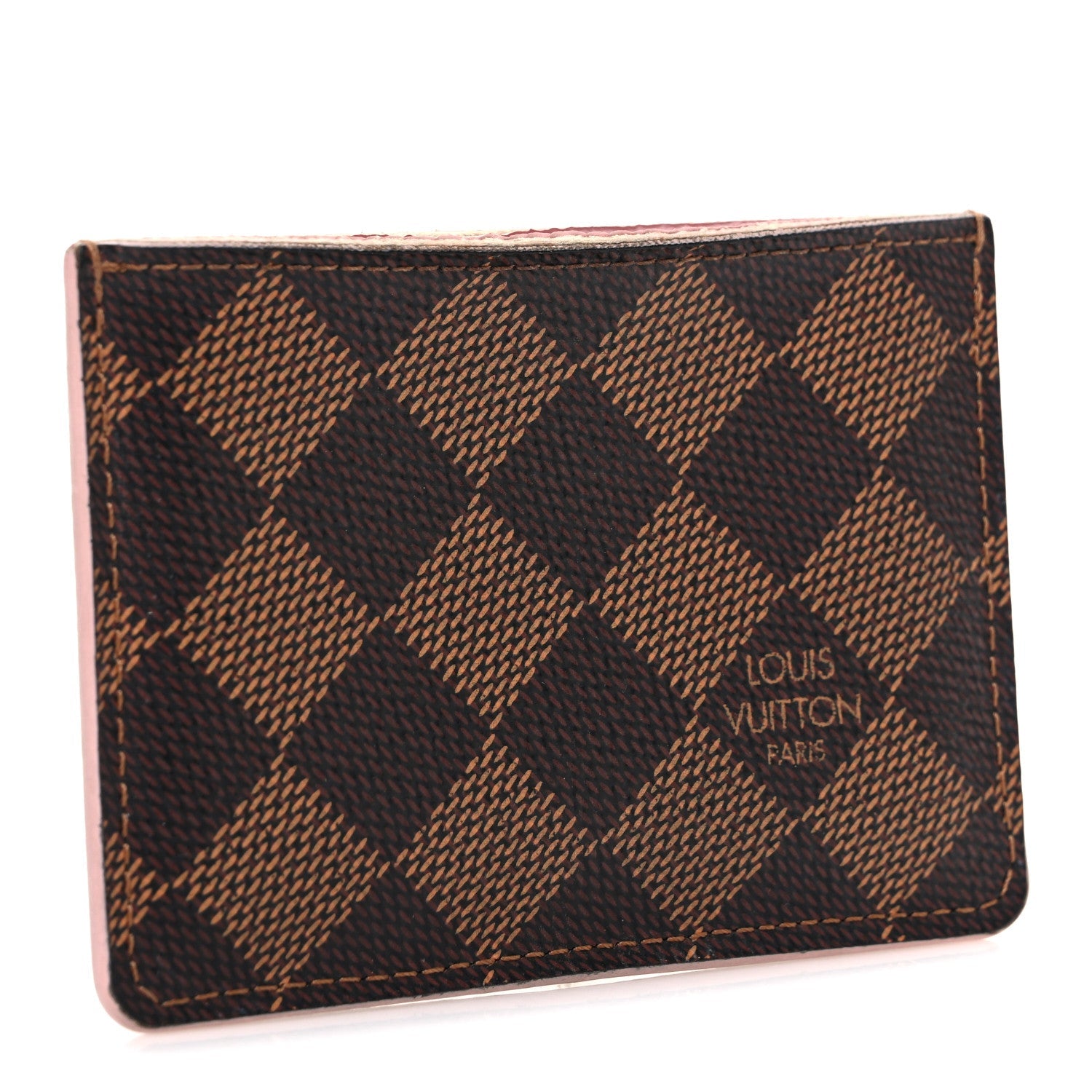 Damier Ebene Caissa  Holder Rose Ballerine