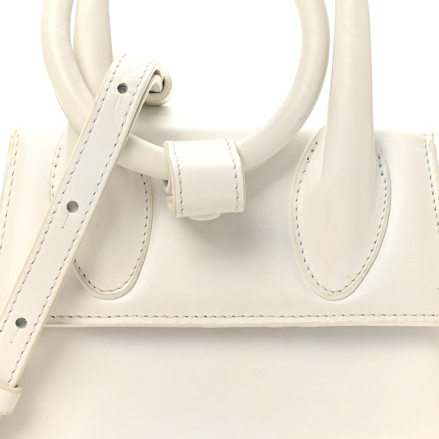 Smooth Calfskin Le Chiquito Noeud White