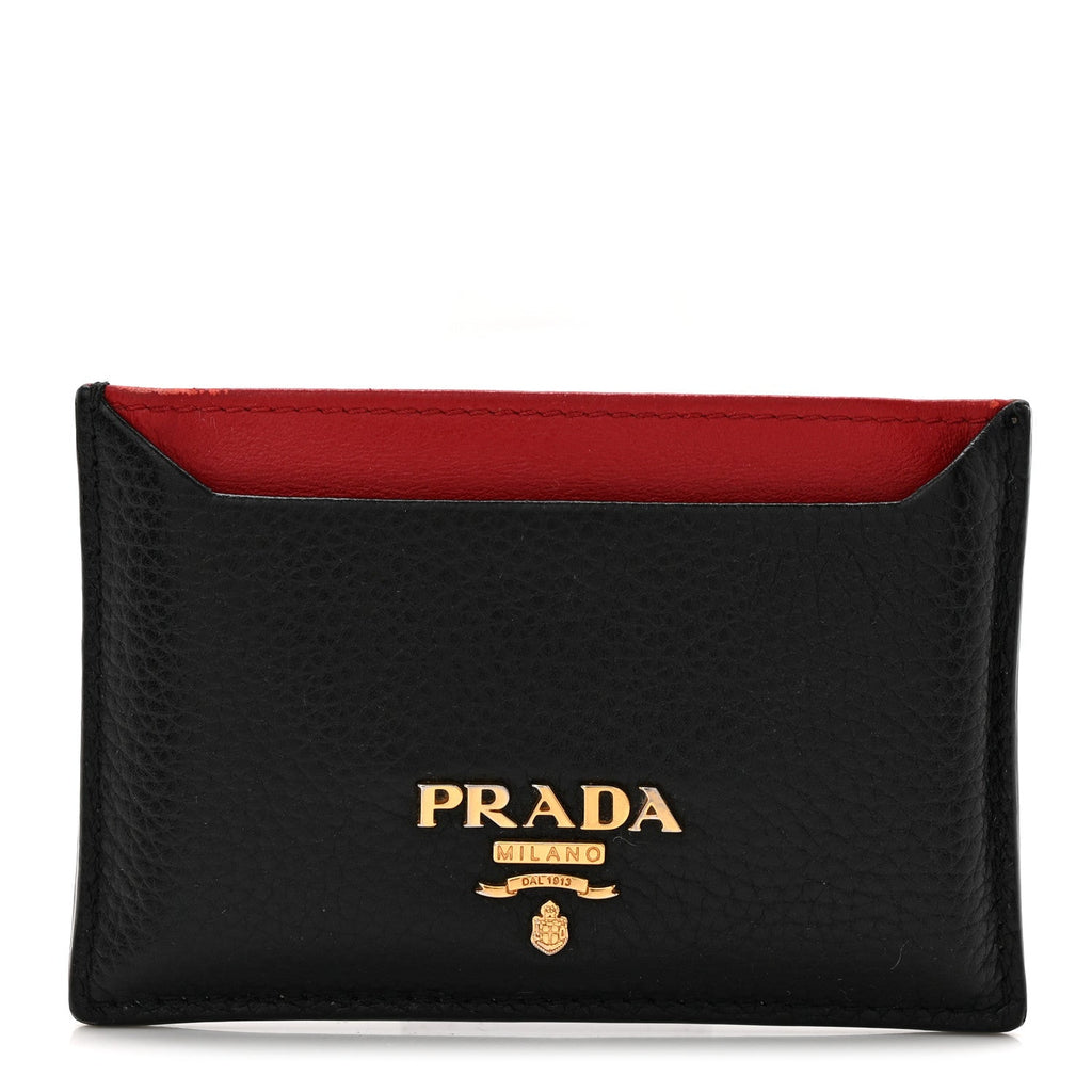 Vitello Grain Metal  Holder Black Fuoco