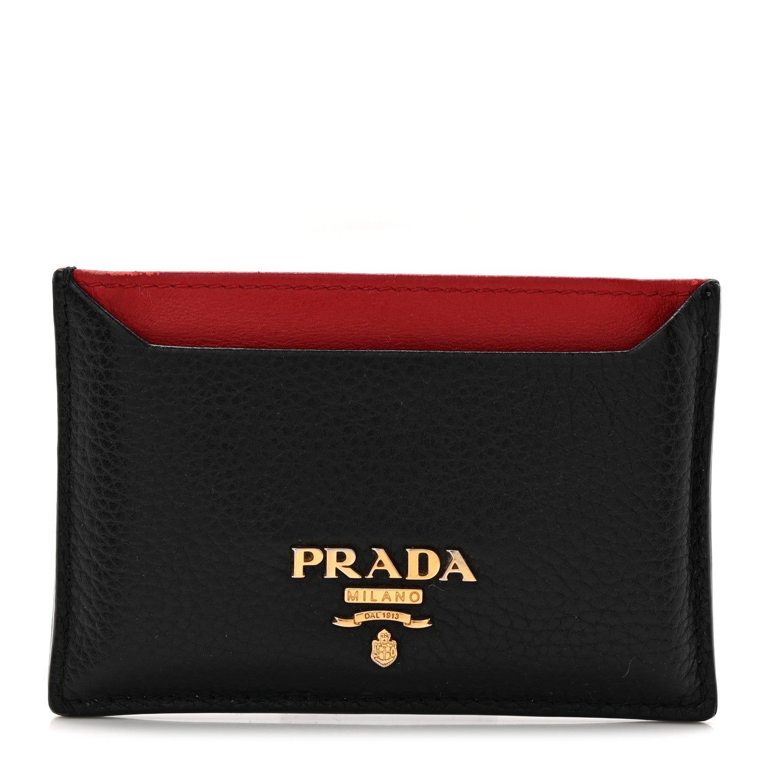 Vitello Grain Metal  Holder Black Fuoco