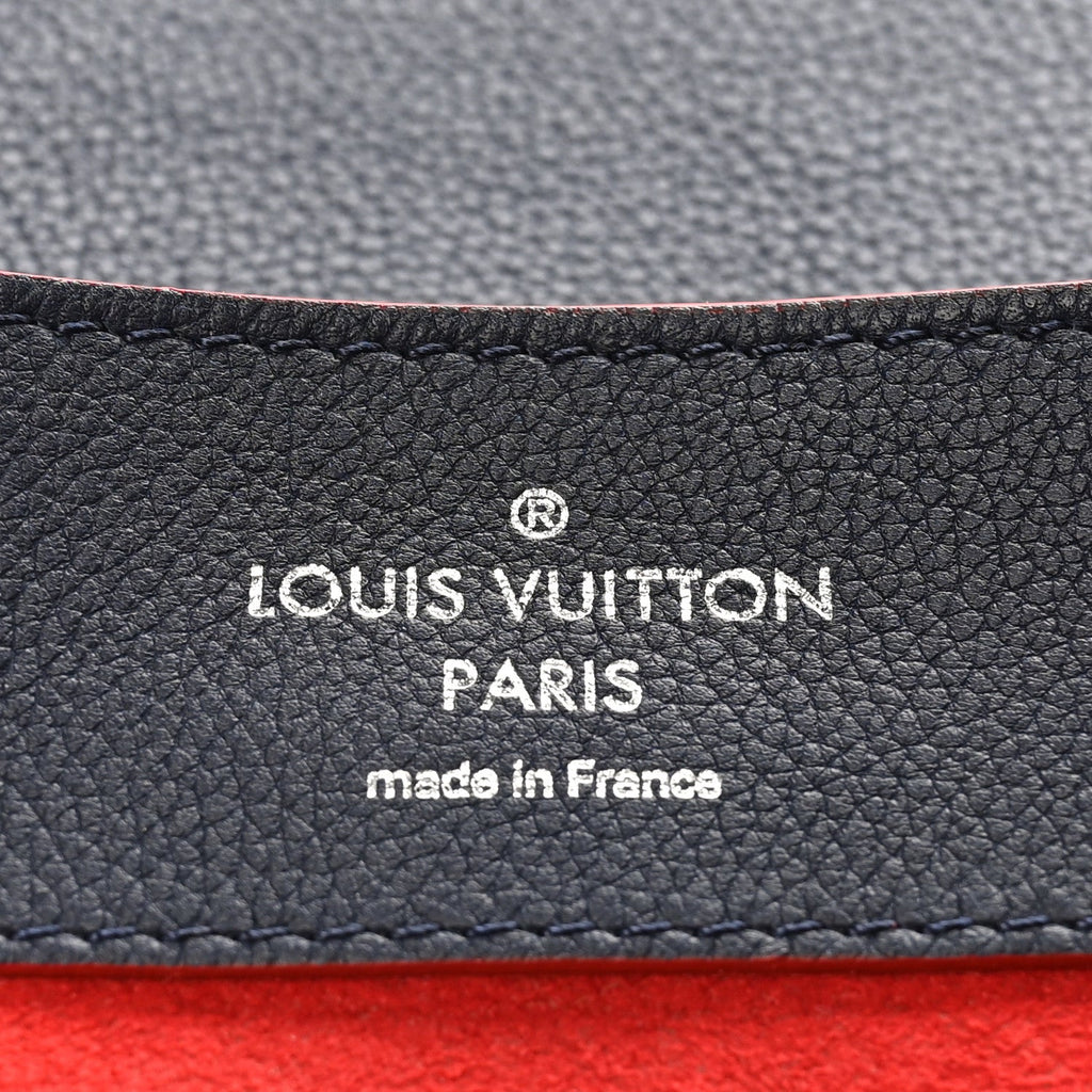 Soft Calfskin Lockme Backpack Marine Rouge