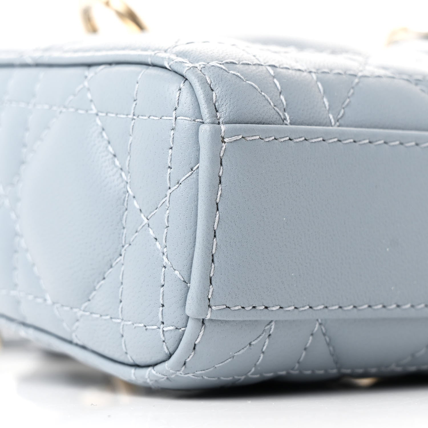 Lambskin Cannage Micro Lady D-Joy Cloud Blue
