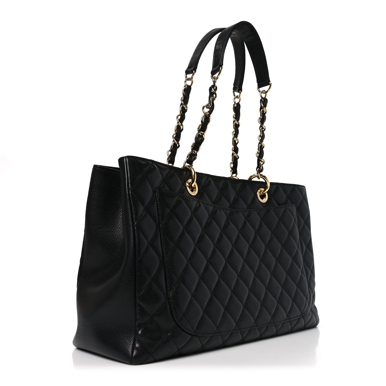 Caviar Quilted XL Grand Shopping Tote GST Black