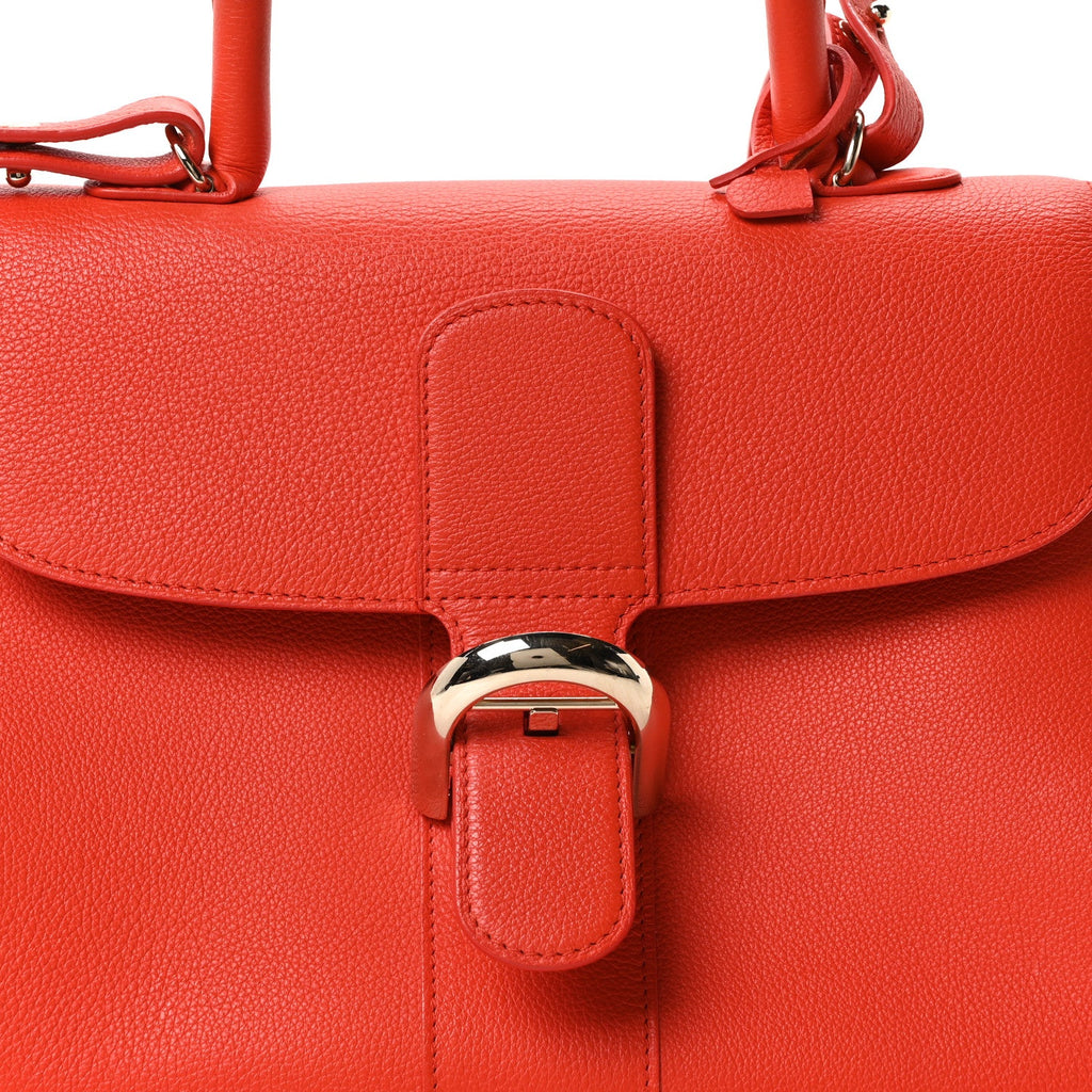 Grained Calfskin MM Brillant Satchel Sunset