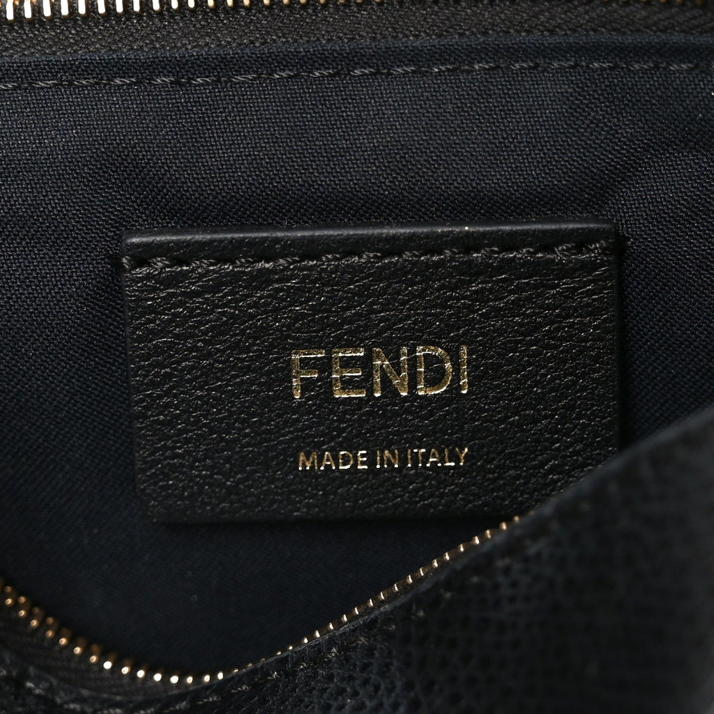 Vitello Cruise F is Fendi Bi-Color FF 1974 Embossed Medium Envelope Wallet On Chain Black Maya