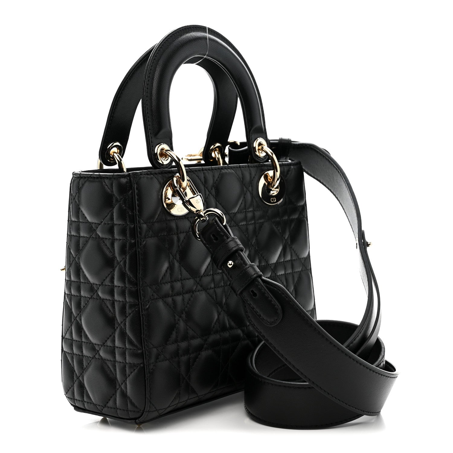 Lambskin Cannage Small My ABCDior Lady Dior Black
