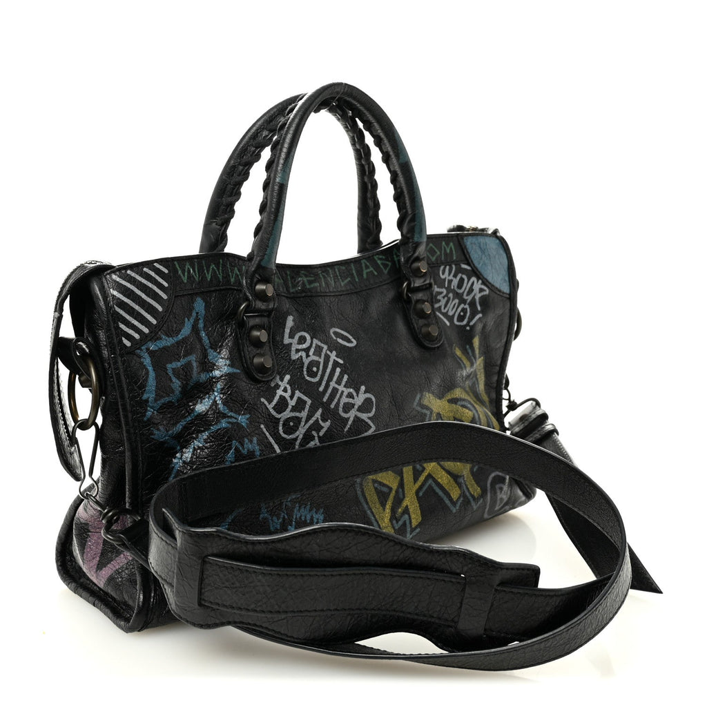 Agneau Graffiti All Over Classic Hardware S City Black Multicolor