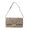 Nappa Matisse FF Embossed Wallet On Chain Baguette Grey