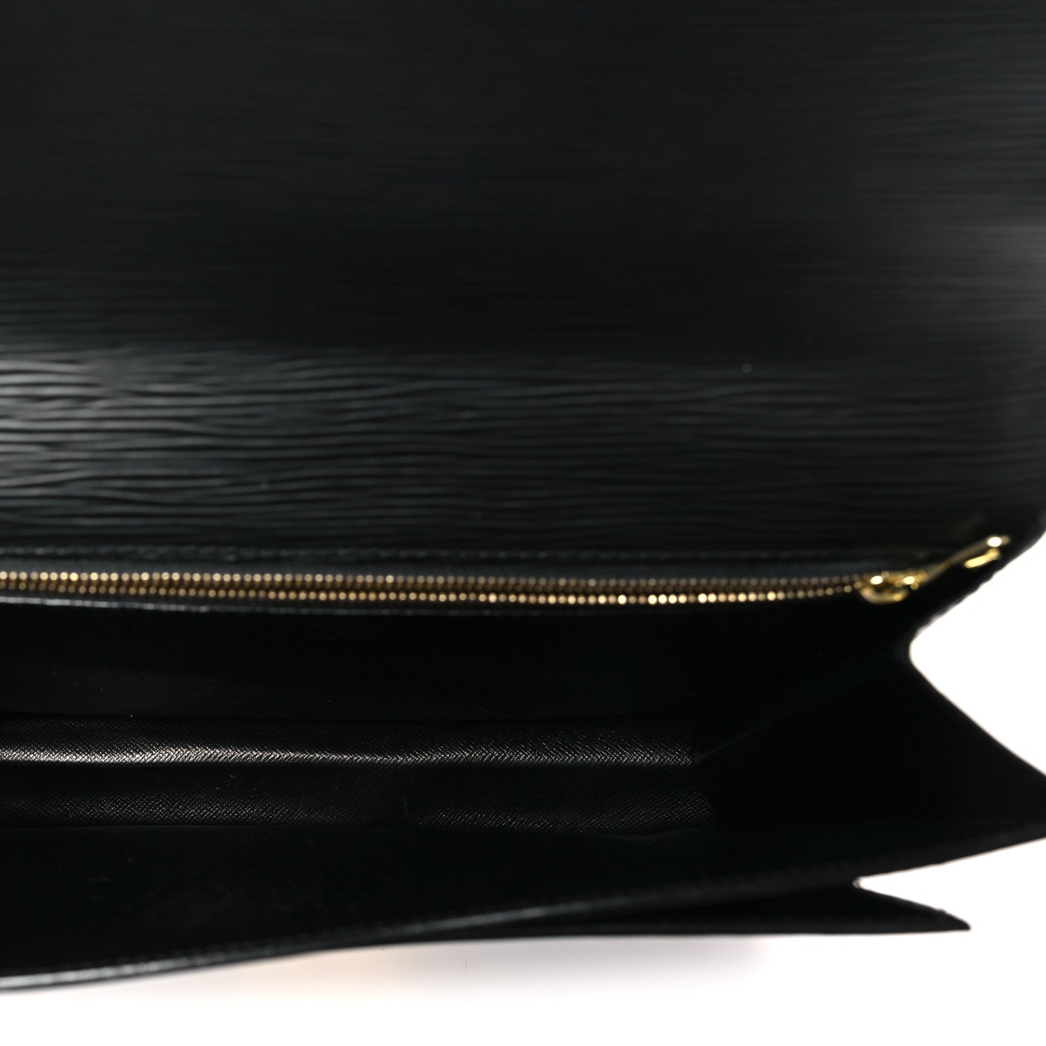 Epi Pochette Sellier Dragonne Clutch Black