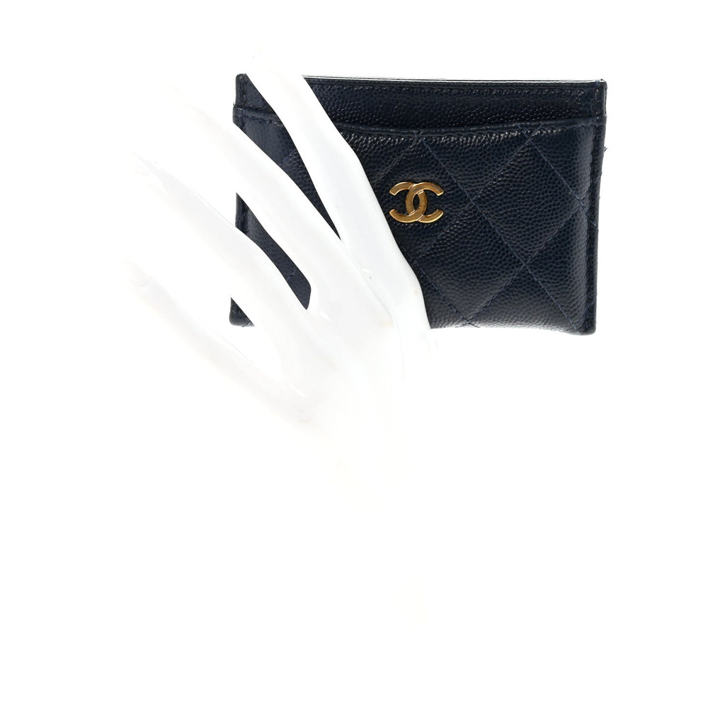 Caviar Quilted  Holder Navy