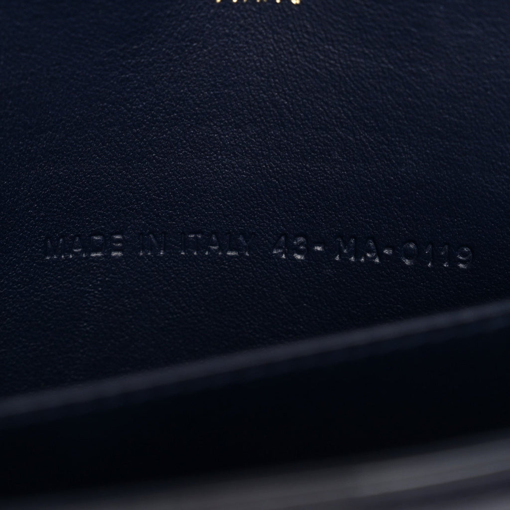Patent Cannage Lady Dior Clutch Blue
