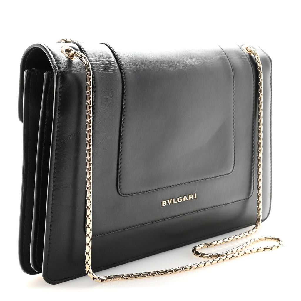 Calfskin Serpenti Forever Crossbody Bag Black