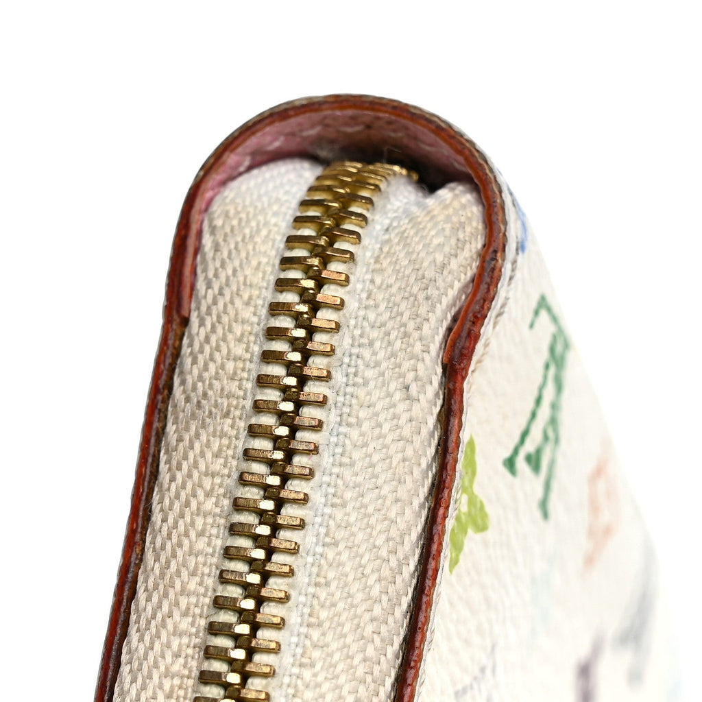 Monogram Multicolor Zippy Coin Purse Wallet White Litchi