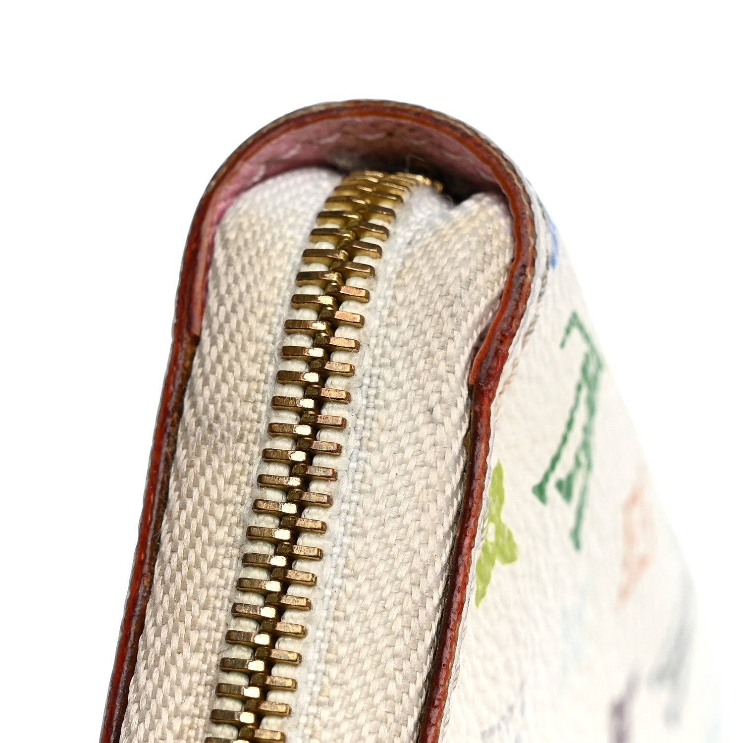 Monogram Multicolor Zippy Coin Purse Wallet White Litchi