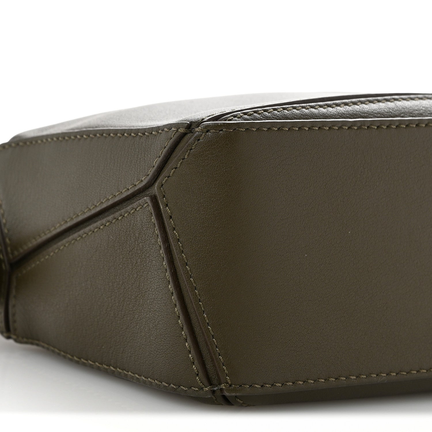 Calfskin Mini Puzzle Bag Khaki Green