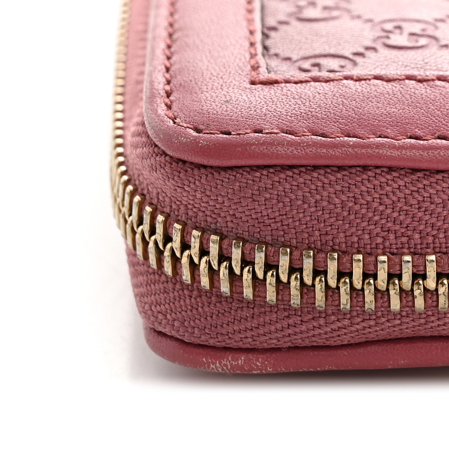 Microguccissima Sukey Zip Around Wallet Vintage Rose