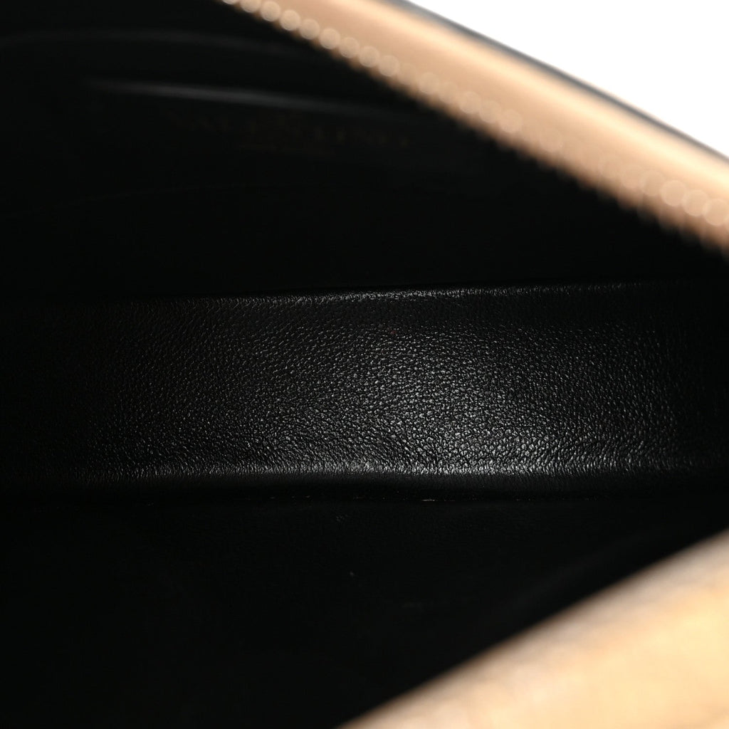Metallic Grainy Calfskin Mini Vlogo Hobo Bag Gold