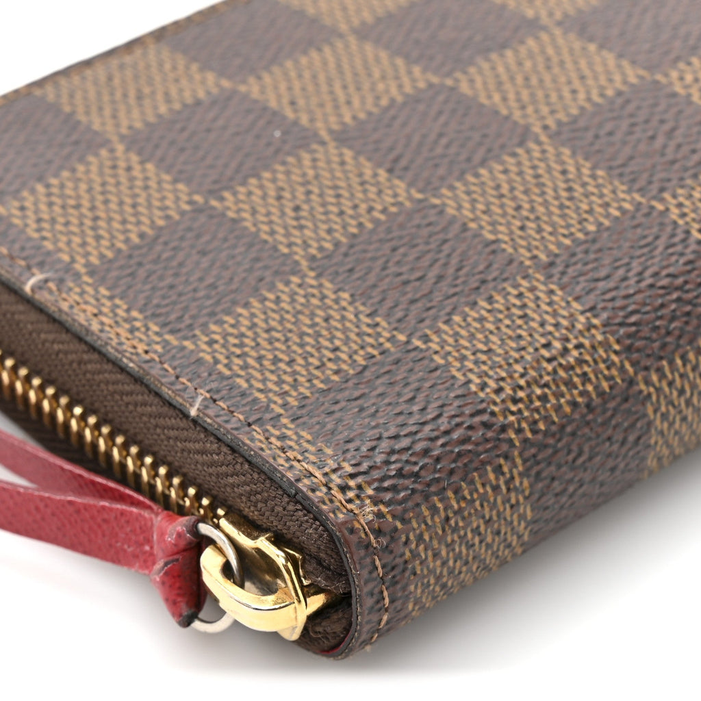 Damier Ebene Clemence Wallet Cherry