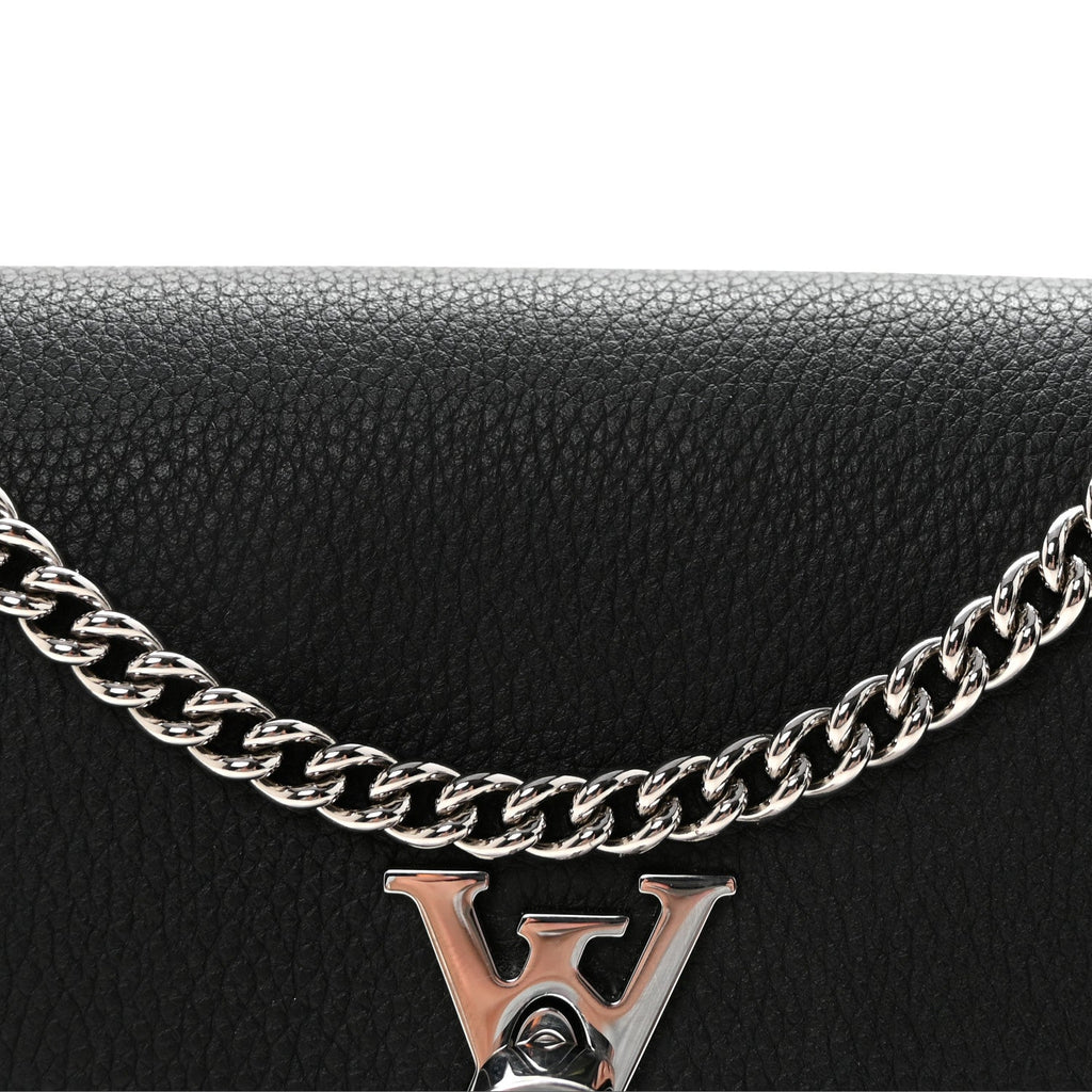 Soft Calfskin My Lockme Chain Pochette Black