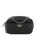 Aged Calfskin Quilted Mini Reissue Camera Case Black