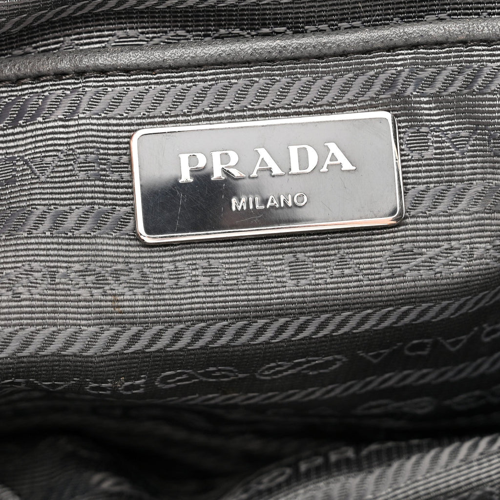 Tessuto Nylon Saffiano Medium Backpack Anthracite