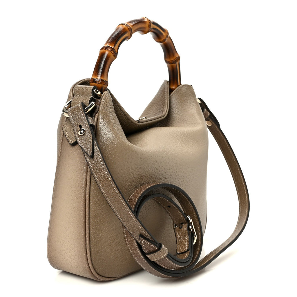 Softy Wonka Textured Dollar Calfskin Small Diana Shoulder Bag