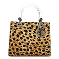 Canvas Leopard Print Medium Lady Dior