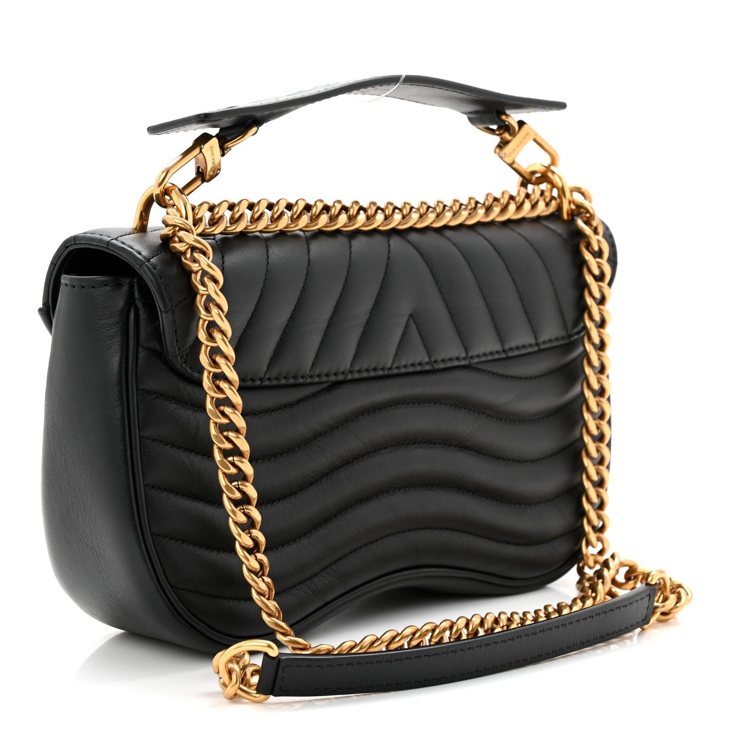 Calfskin New Wave Chain PM Black
