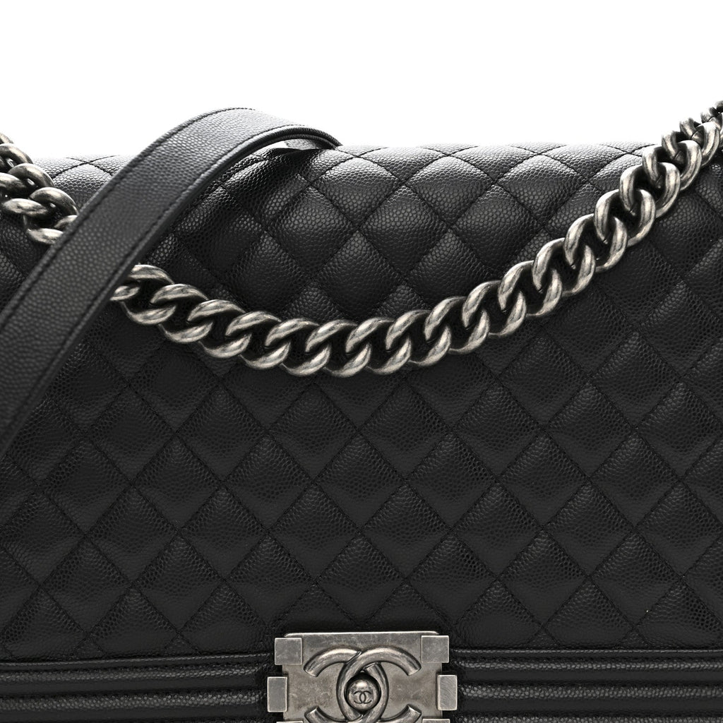 Caviar Quilted New Medium Boy Flap Black