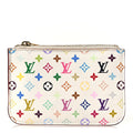 Monogram Multicolor Key Pouch White Litchi