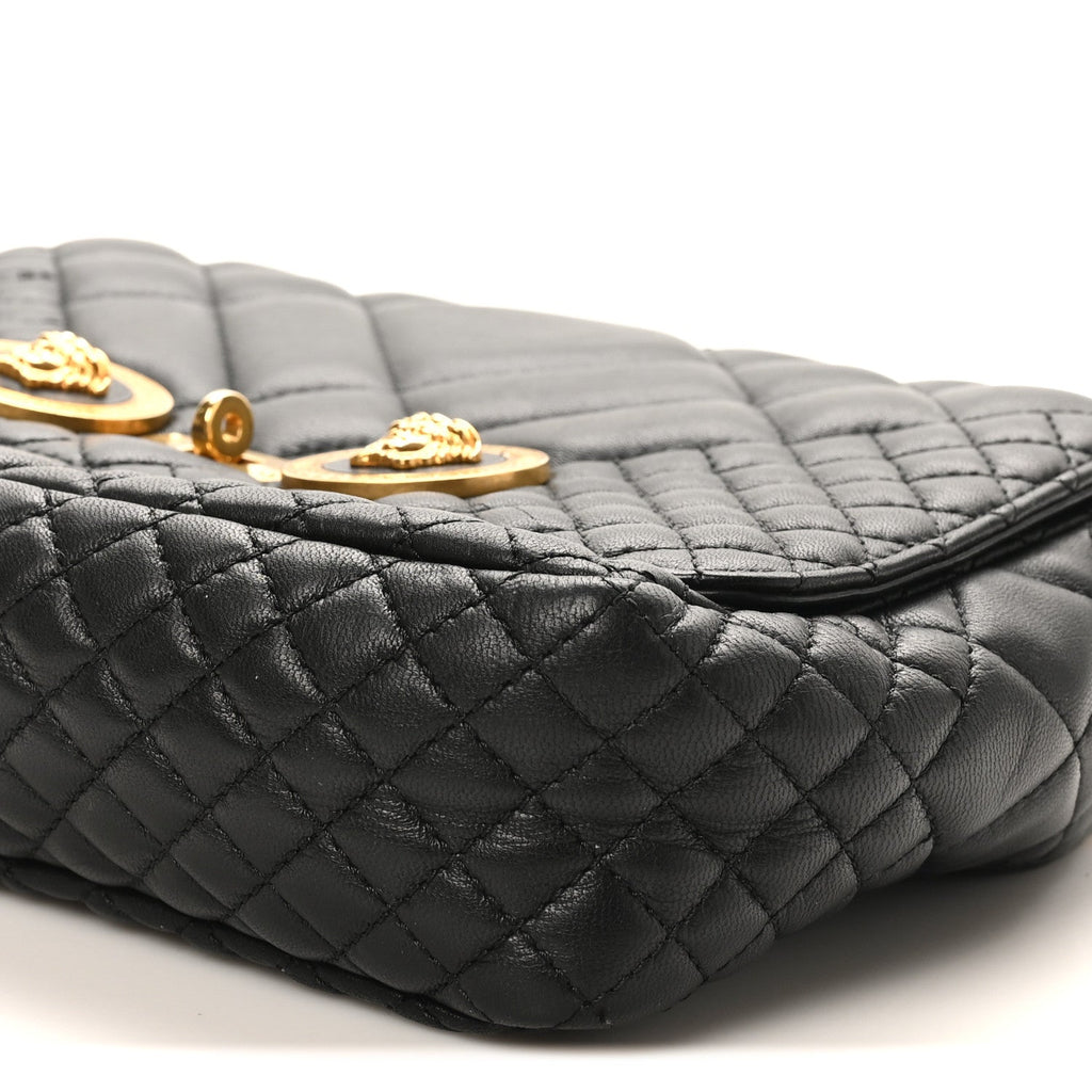 Nappa Quilted La Medusa Chain Crossbody Black