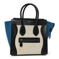 Canvas Smooth Calfskin Micro Tri-Color Luggage Royal