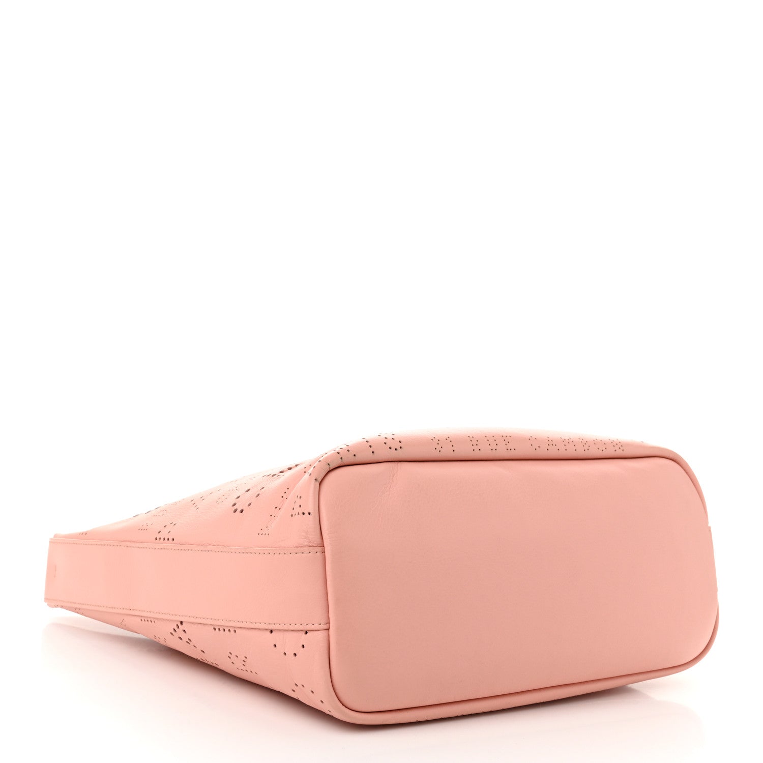 Calfskin Tweed Small Logo Eyelets Shopping Tote Pink
