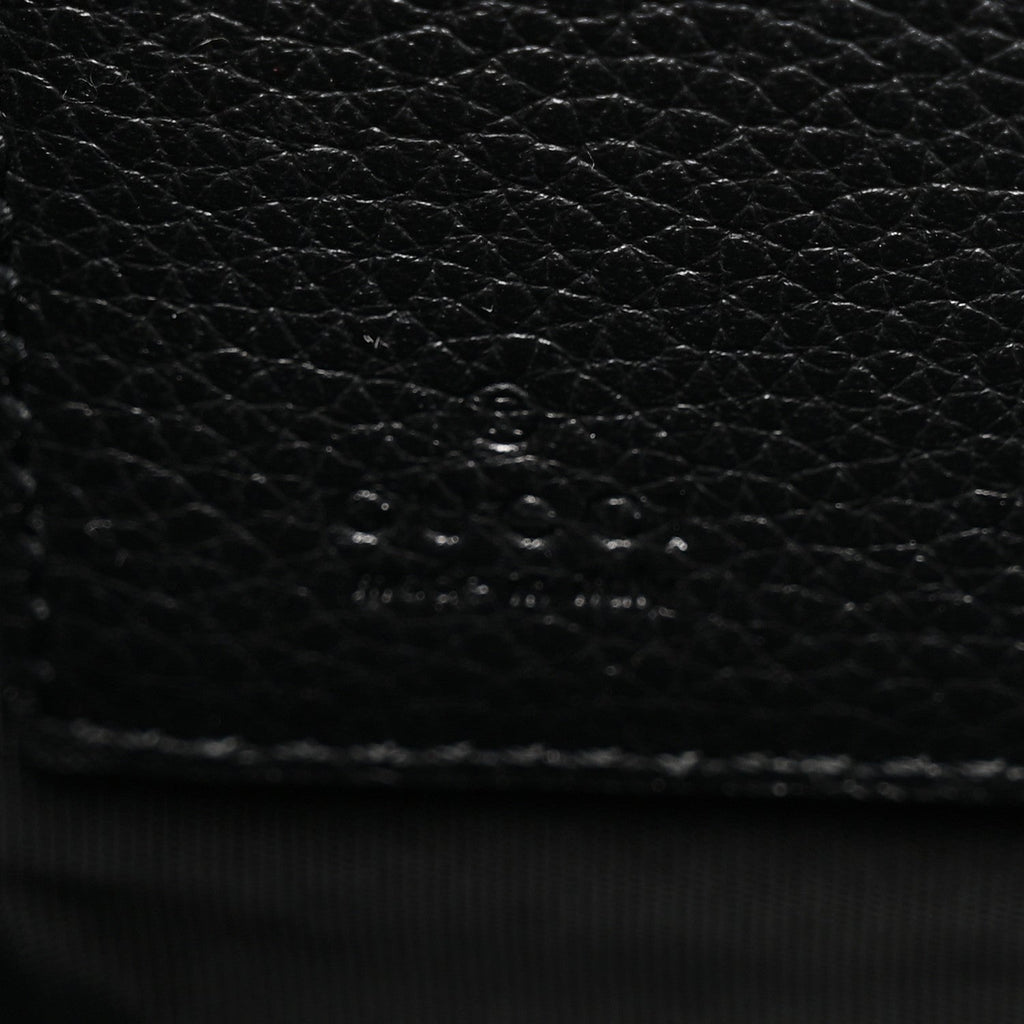 Pebbled Calfskin Shoulder Bag  Black