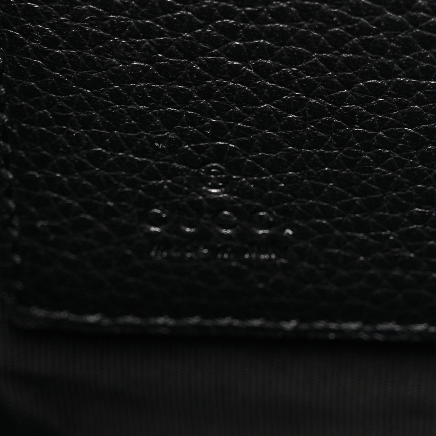 Pebbled Calfskin Shoulder Bag  Black